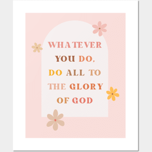 To The Glory Of God - Bible Verse Christian Quote Posters and Art